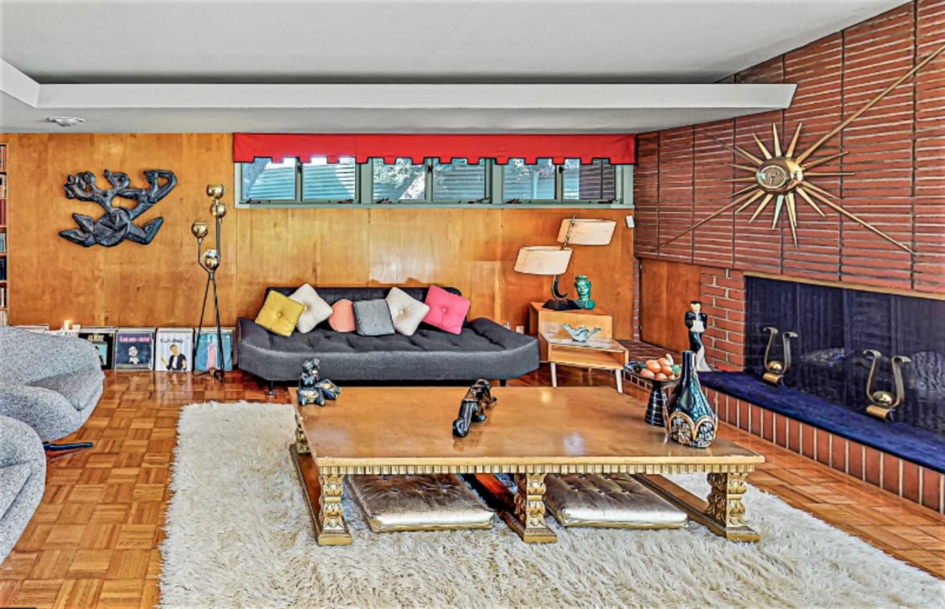 Bold mid-century living room